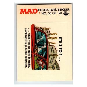 MAD Collector's Sticker No. 55 of 128 1983 Fleer
